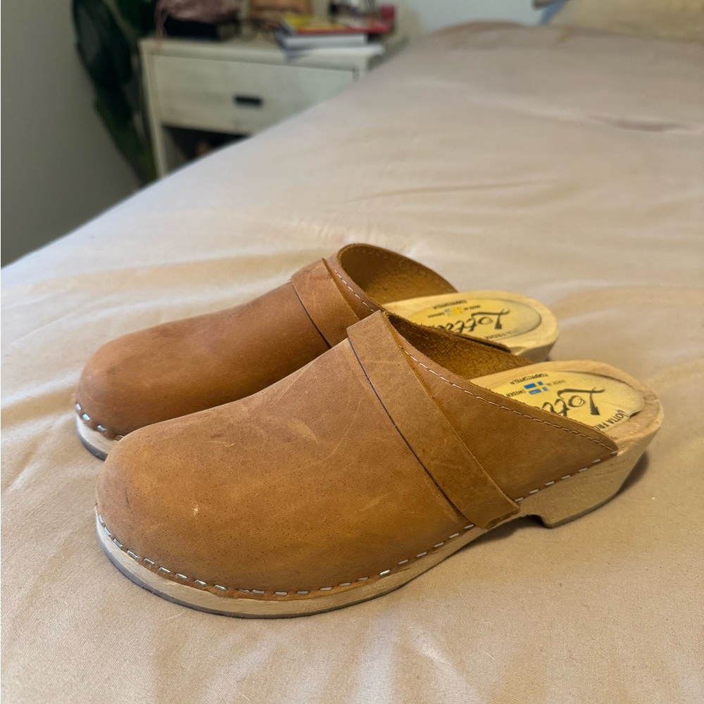Lotta from Stockholm Tan Leather Clogs 38